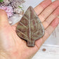 Jasper Carved Leaf 8cm
