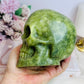 Huge Green Jade Carved Skull 1.25KG