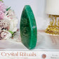 Gorgeous Green Aventurine Carved Flame | Freeform 10cm