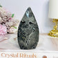 Black Panda Calcite Flame 10cm