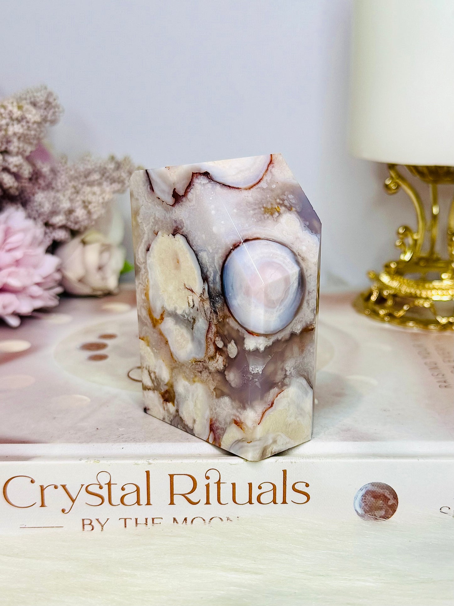 Flower Agate Polished Natural Freeform 251g