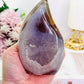 Wow! Stunning 12cm Druzy Agate Carved Flame From Brazil