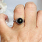 Silver Sheen Obsidian Adjustable Ring