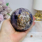 Large Chevron Amethyst Sphere on Stand 607g