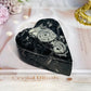 Ancient Fossil Orthoceras Heart Ammonite Jewellery Box 10cm 401g