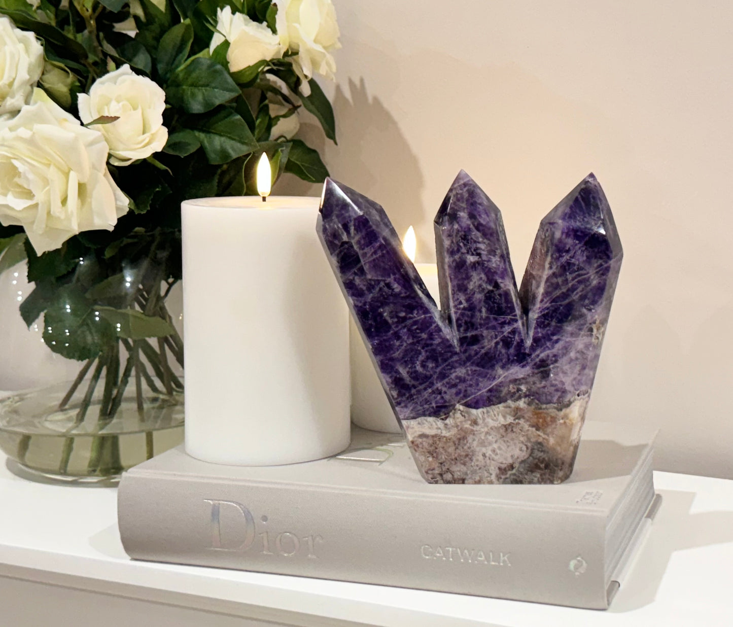 Large 1.68KG Dream | Chevron Amethyst Triple Tower