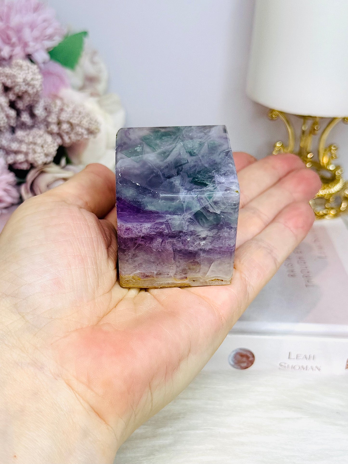 Rainbow Fluorite Cube 224g