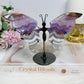 Crazy Lace Amethyst Wings on Stand 11cm