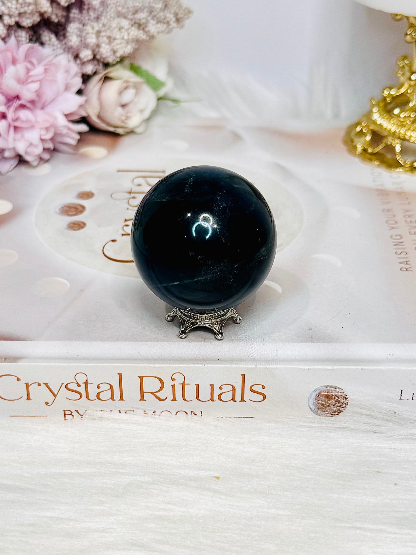 Rare Blue Fluorite Sphere On Stand 120g