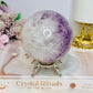 Large High Grade Purple Agate Sphere on Stand 851g
