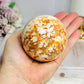 Large Orange Calcite Sphere on Stand 438g