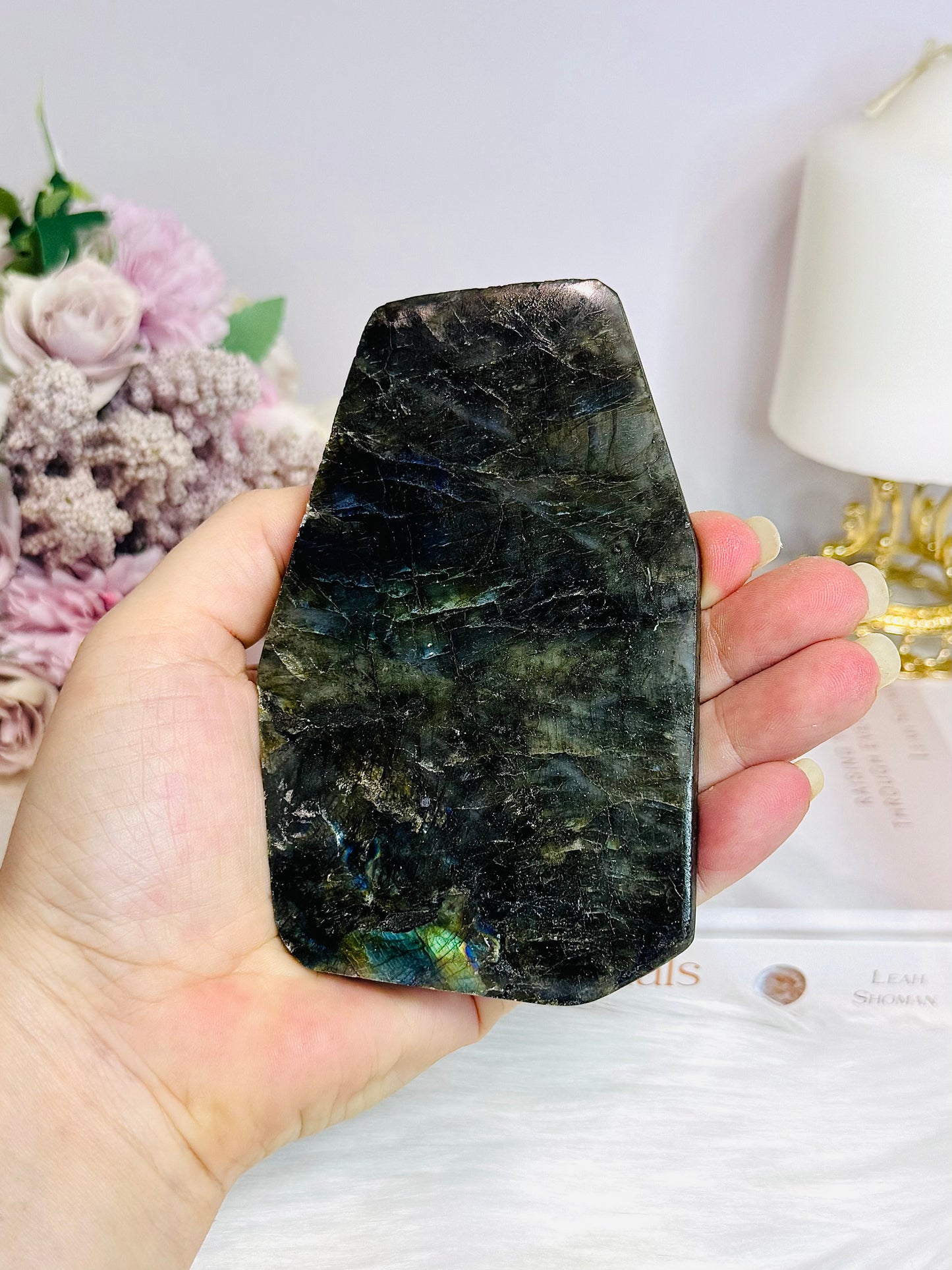 Natural Labradorite Slab 12cm