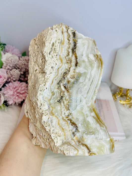 Huge Natural Aragonite Freeform | Slab 20cm Tall 3KG