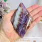Crazy Lace Amethyst Diamond on Stand 12cm