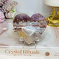 Crazy Lace Amethyst Heart on Stand