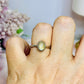 Silver Prehnite Adjustable Ring in Gift Bag