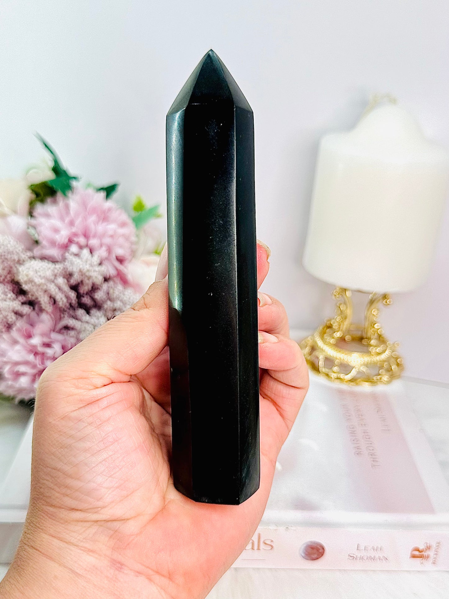 Strong Protective Stone ~ Beautiful Tall 15cm Black Tourmaline Tower