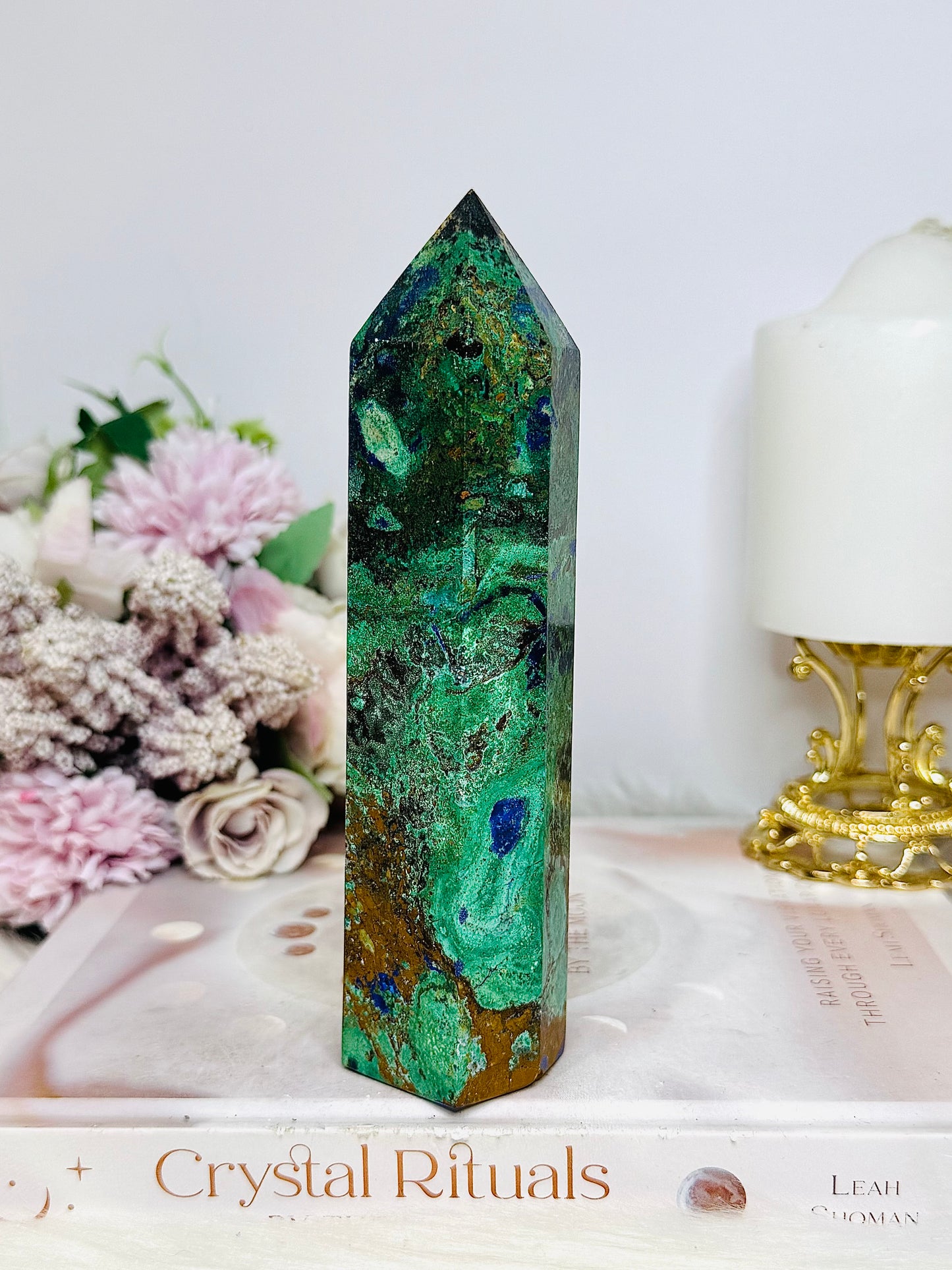 High Grade Azurite | Malachite Tower 16cm