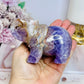Amethyst X Mexican Lace Agate Elephant 11cm 408g
