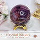 The Most Magical Large Lavender Star Rose Quartz Sphere with Flash On Stand 402grams