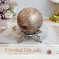 High Grade Moonstone X Sunstone Sphere On Stand 253g