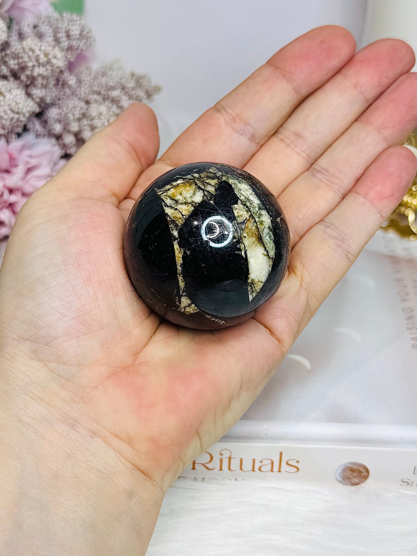 Rare Natural Purpurite Sphere On Stand 160g