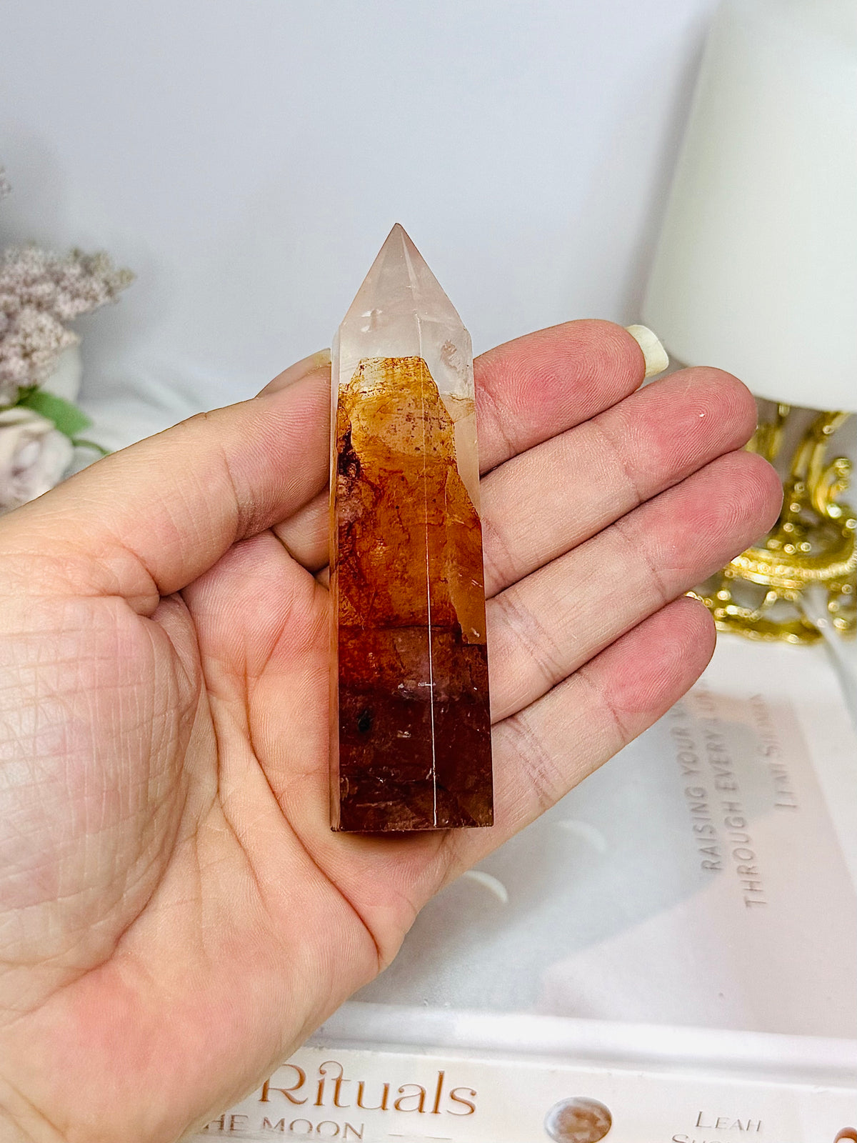 High Grade Fire Quartz Tower 9cm