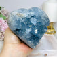 Deep Blue Celestite Cluster Heart 1.5KG 10.5cm