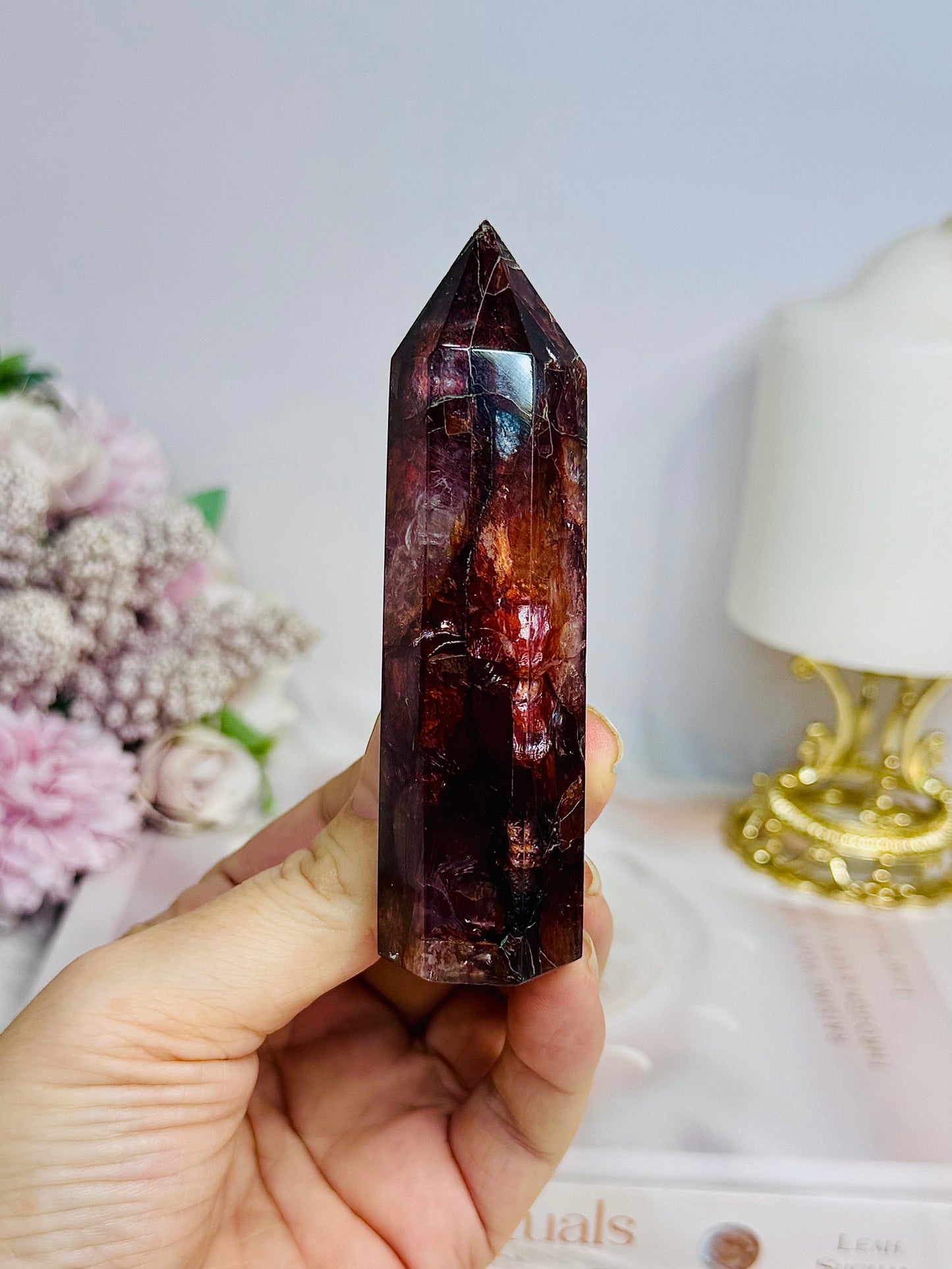 High Grade Fire Quartz Tower 9.5cm