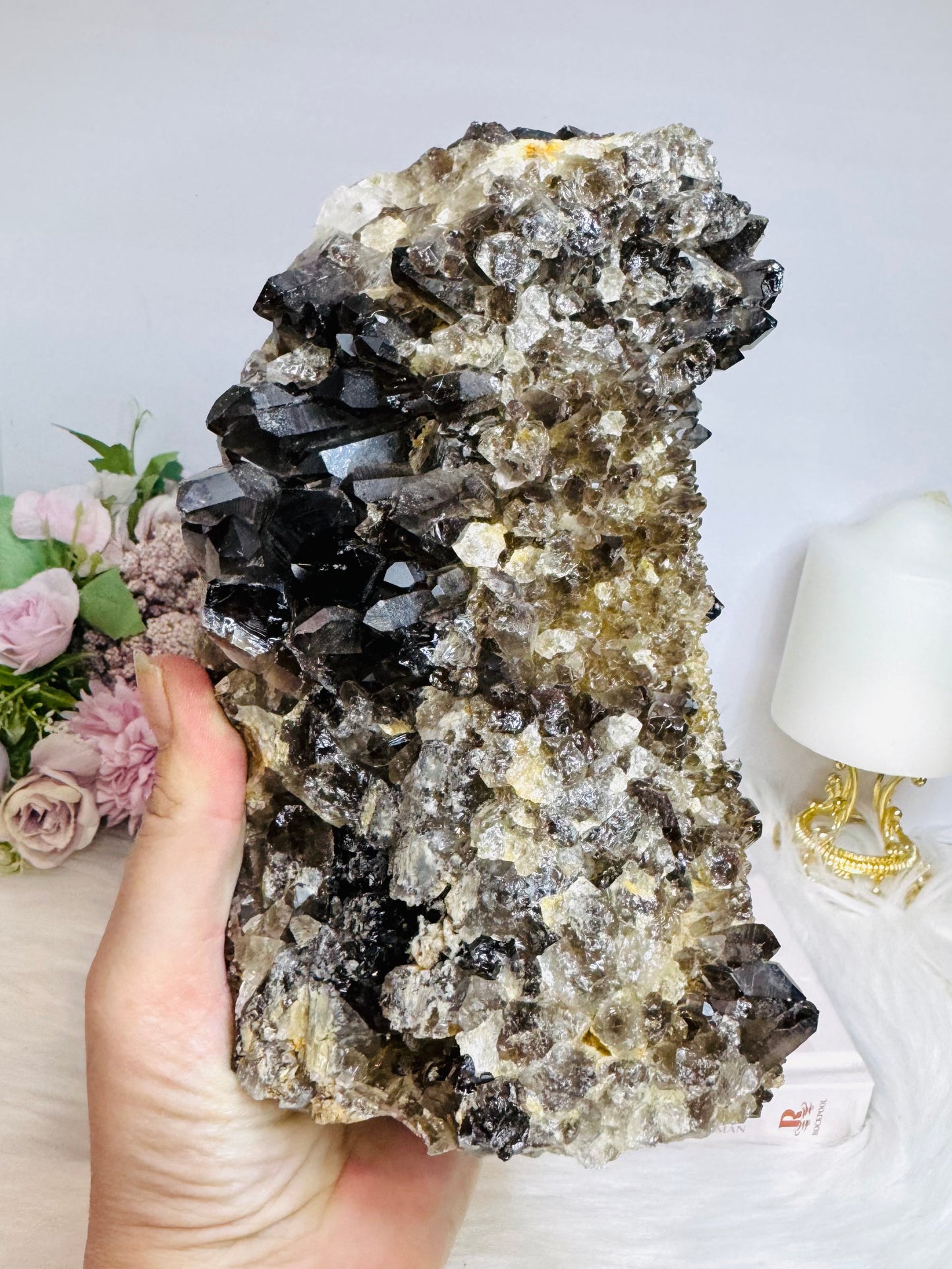 Huge Smokey Quartz Cluster 3.29KG 18cm
