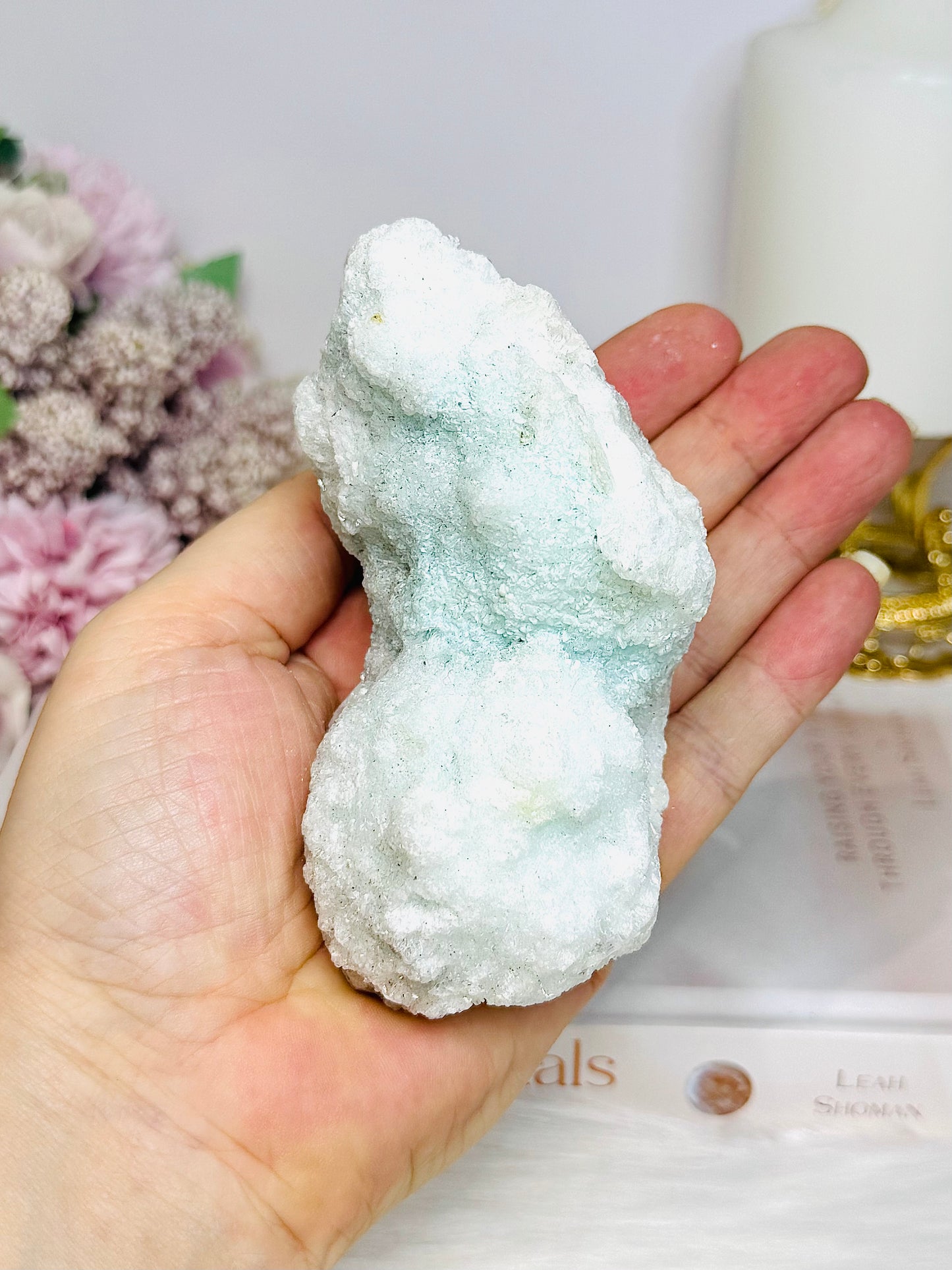 Raw Natural Blue Aragonite Specimen 11cm 311g