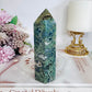 Natural Large 12cm Moss Agate Tower 220g