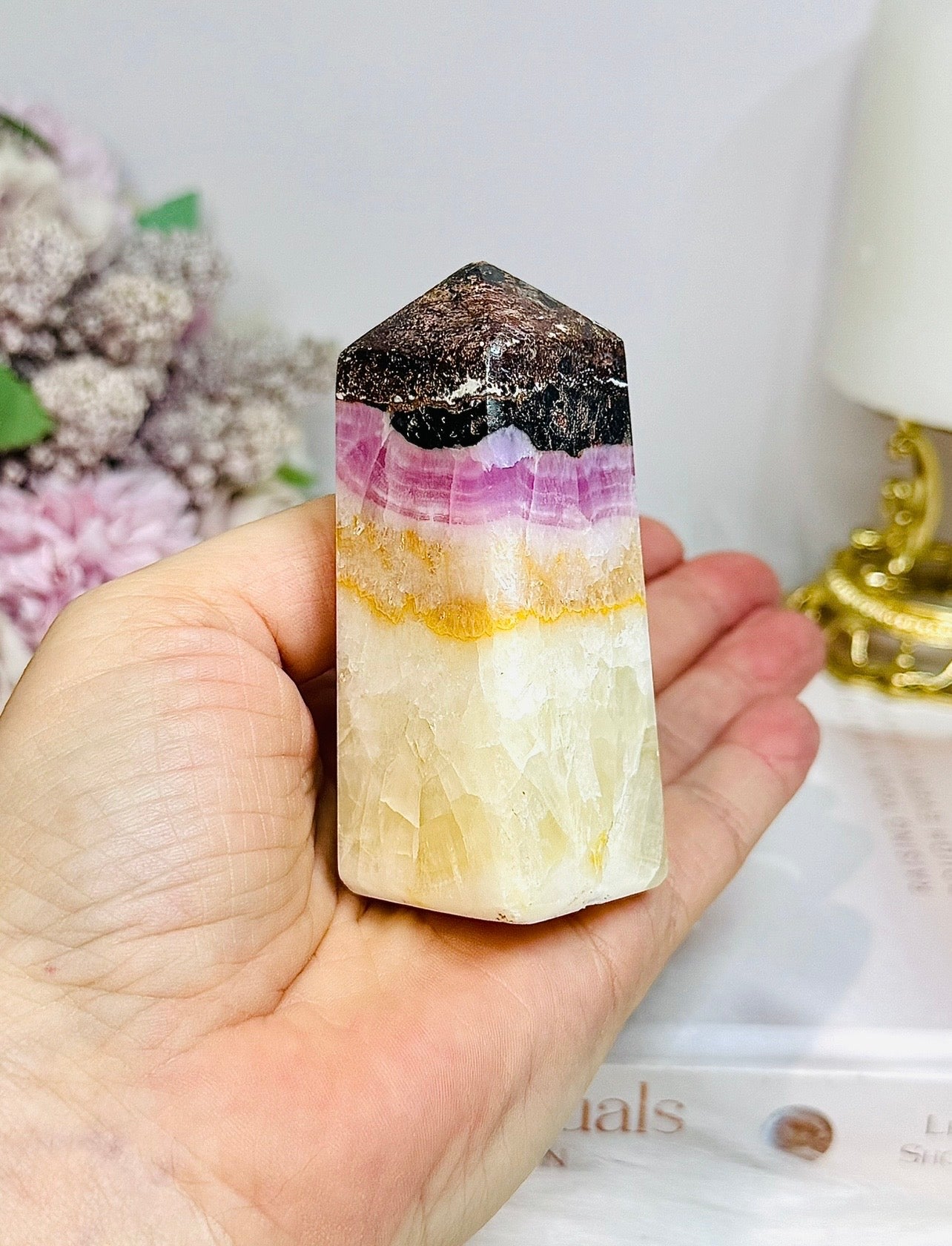 Pink Aragonite Tower 8cm