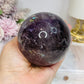 Large High Grade Phantom Amethyst Sphere with Rainbows On Stand 665g