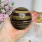 Large Zebra Rock Sphere on Stand 620g