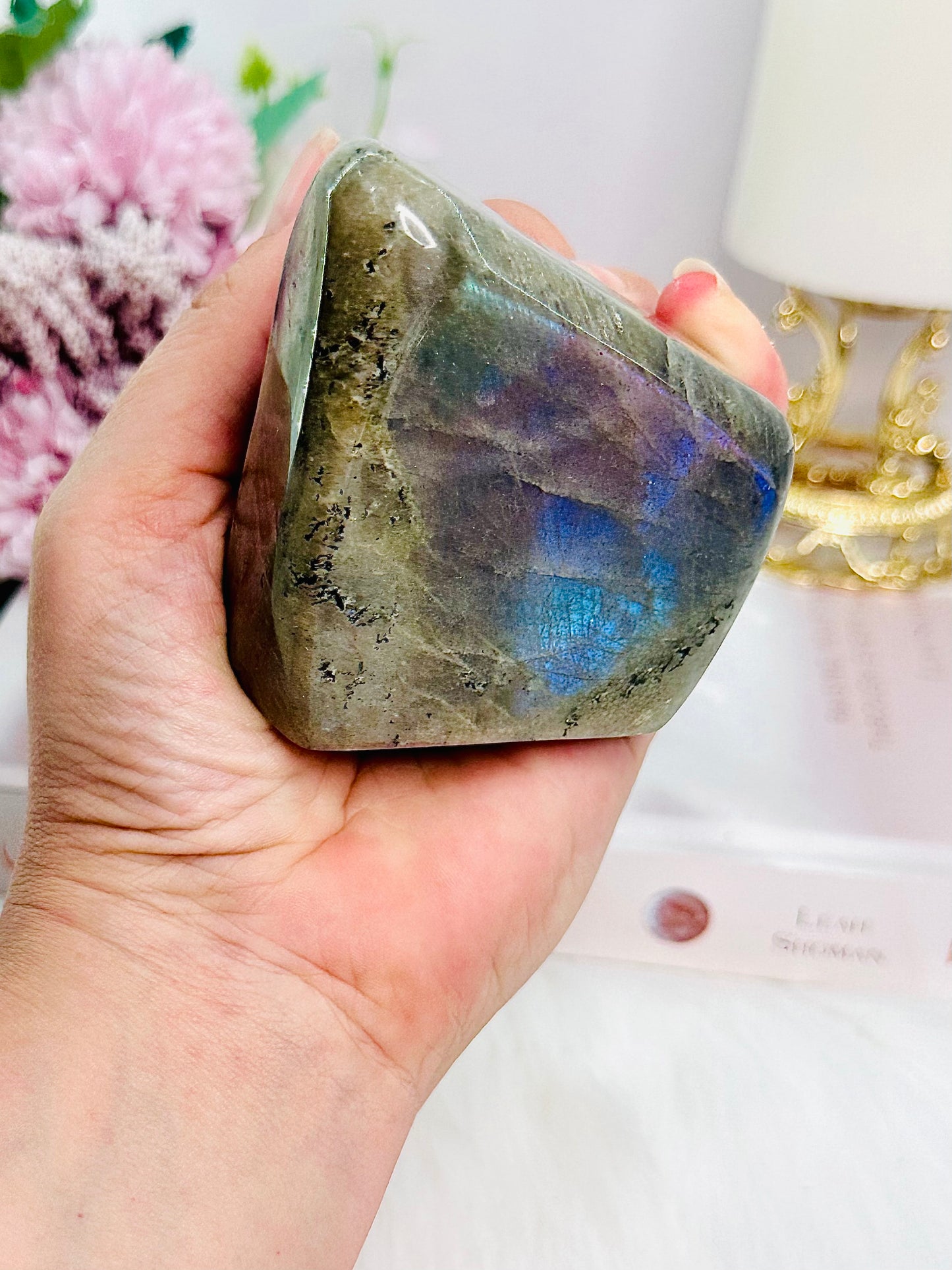 Beautiful Labradorite Polished Freeform 317grams with Blue & Purple Flash