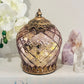 Glass Lantern Led Foil Punch 17.5cm