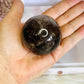 Supports Anxiety & Depression ~ Smokey Quartz Sphere on Gold Stand 10cm