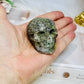 Moss Agate Carved Skull 5.5cm