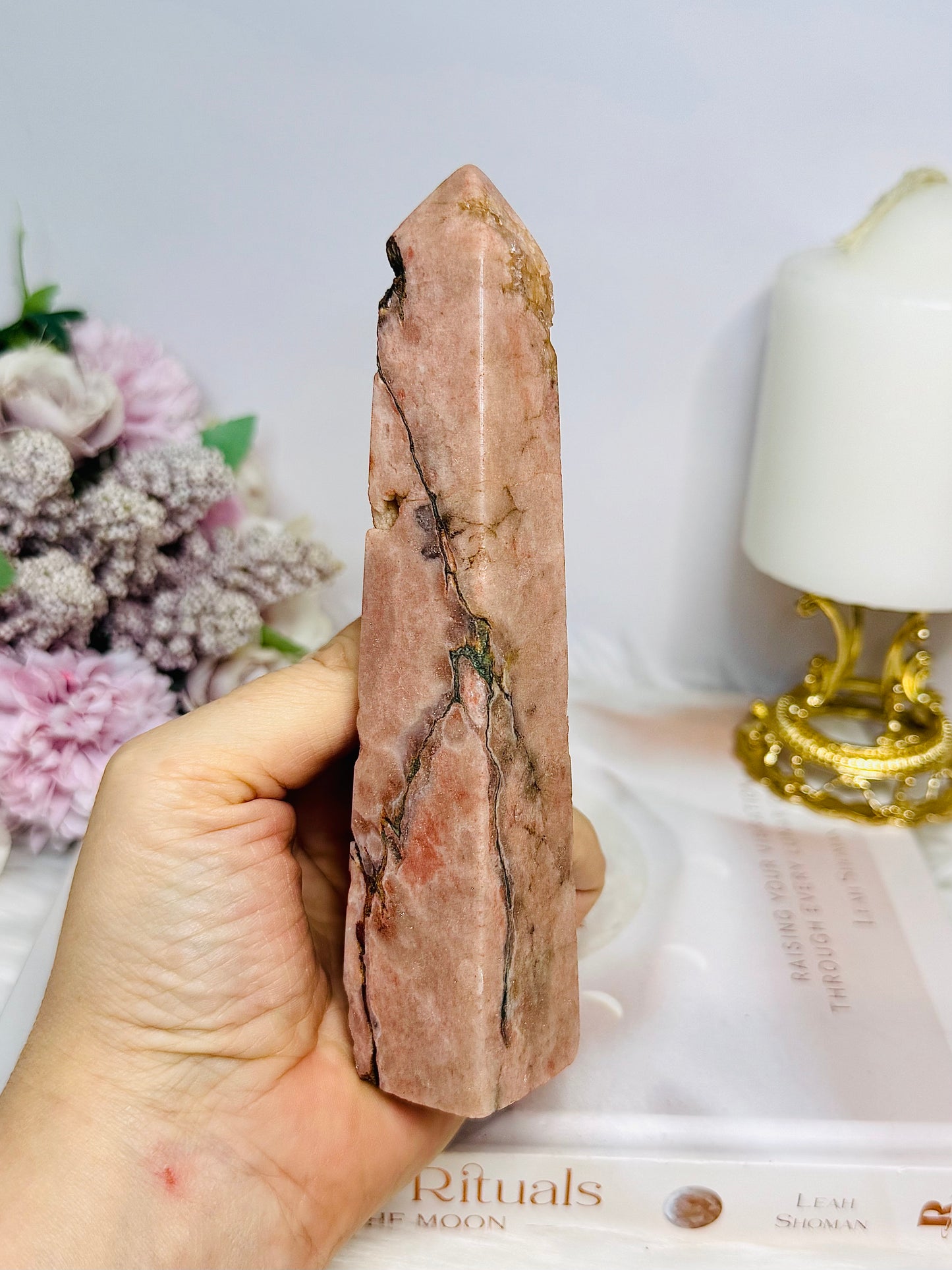Large Pink Amethyst Tower | Obelisk 15cm