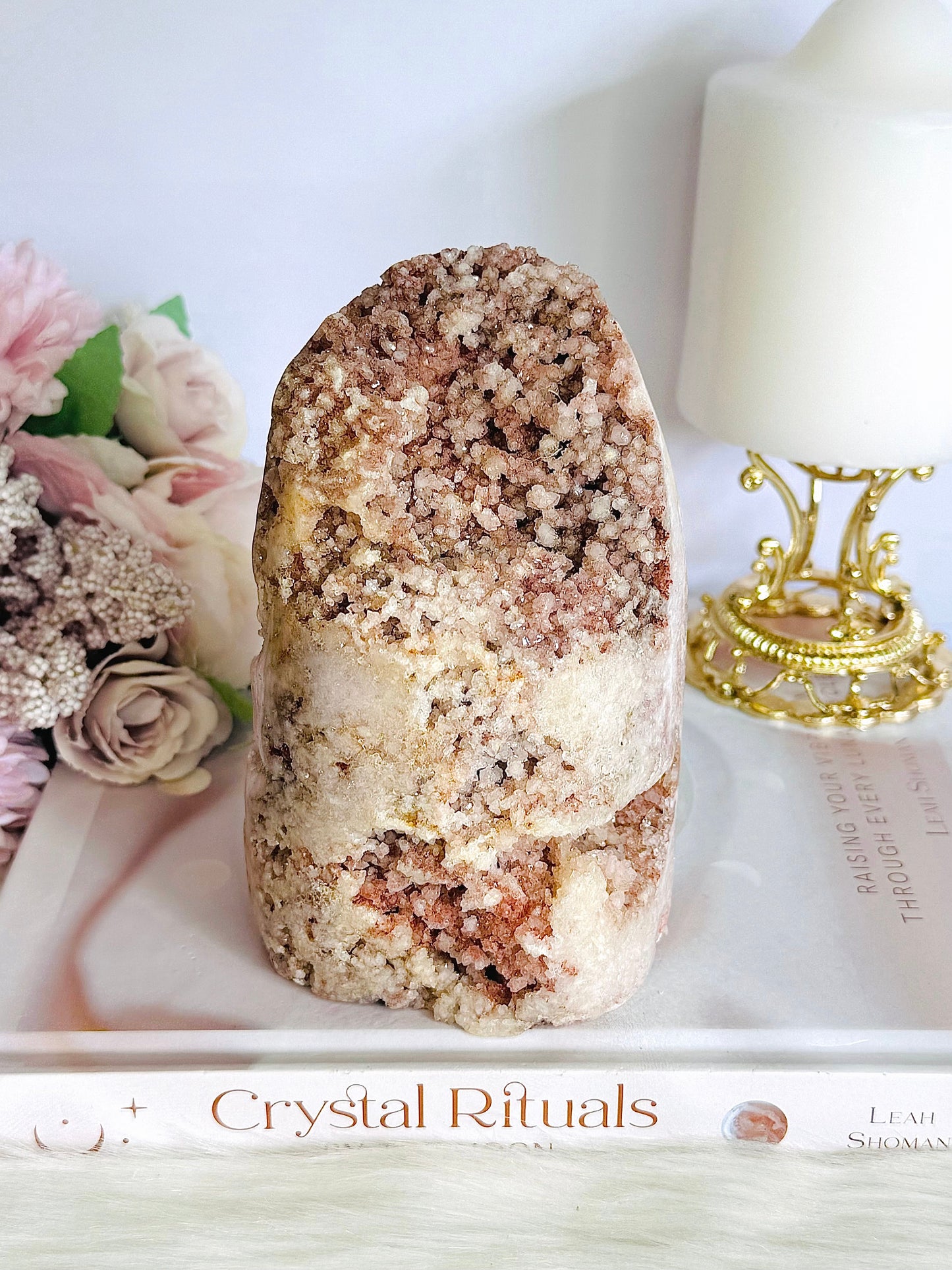 Natural Large Pink Amethyst Druzy Freeform  894g 12.5cm