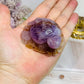 Amethyst X Agate Carved Turtle 7cm