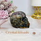 Root Fluorite Carved Skull 8cm 323g