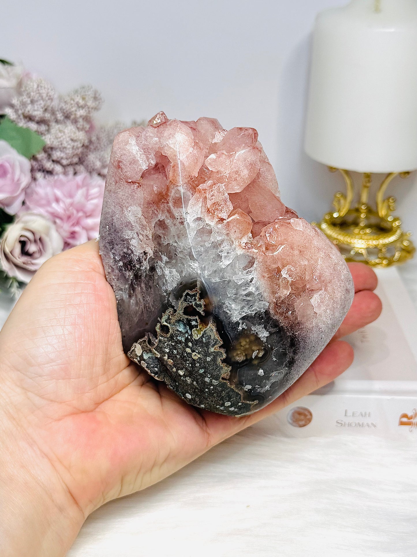 Large Natural Pink Lithium Freeform 11cm 600g