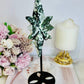 Moss Agate Carved Polaris Star On Stand 24.5cm