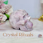 Chunky Kunzite Carved Skull 7cm