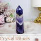 Chevron Amethyst Tower (Chip in tip) 7.5cm