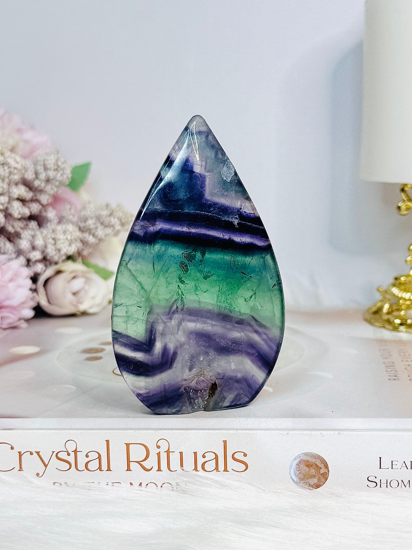 High Grade Fluorite Flame 9cm