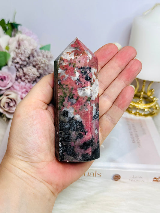 Pink Rhodonite Chunky Tower 11.5cm 365g