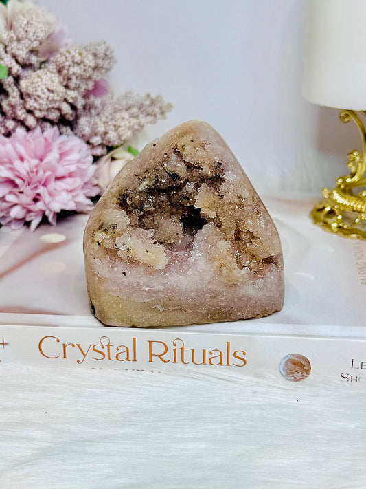 Natural Pink Amethyst Druzy Freeform 334g